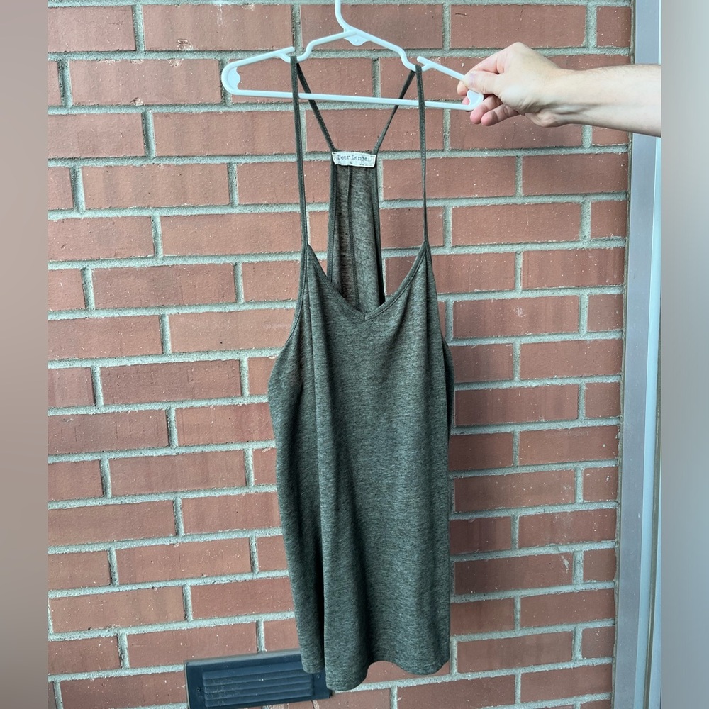 Army green tank top